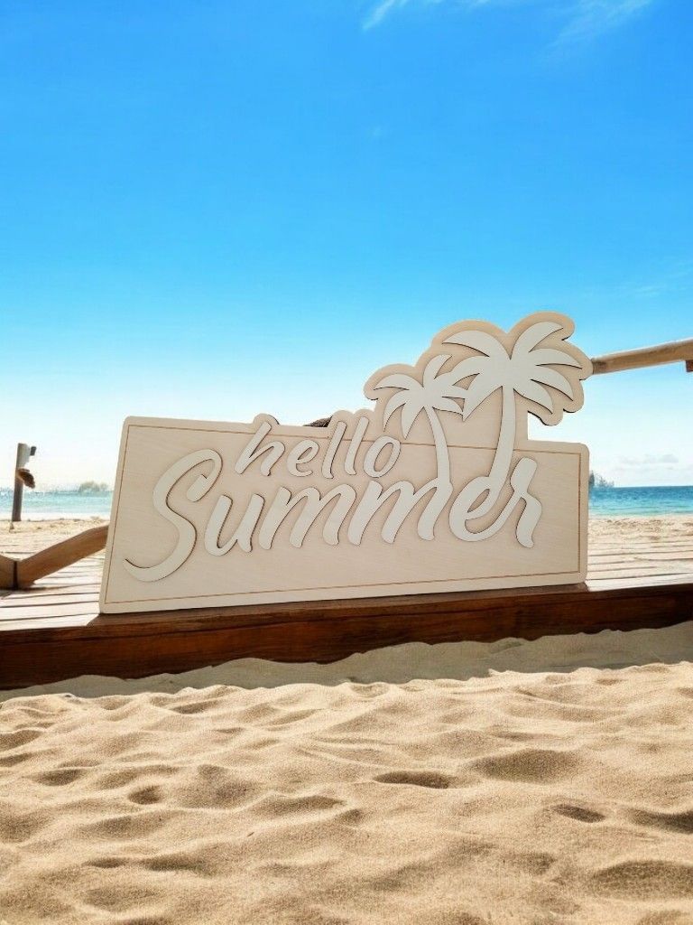 DIY Wood Decor,  Hello Summer