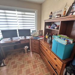 Office Desk With Bookcase 
