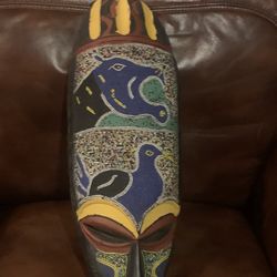 ASHANTI BEADED MASK FROM GHANA