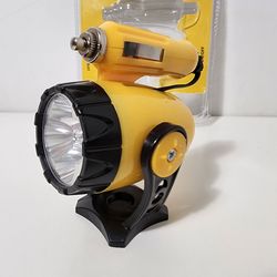 12v Yellow Magnetic LED Vehicle Work Light Cigarette Lighter Plug