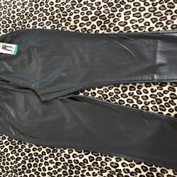 DKNY Faux Leather Jeans 