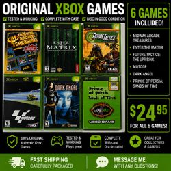 Original Xbox Game Lot 6 Games Matrix Prince of Persia MotoGP Tested