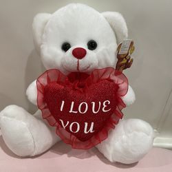 I Love You White Teddy Bear, Valentine’s Day