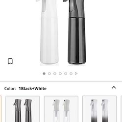 Hair Spray Bottle Empty Plastic Trigger Spray Bottle Refillable Fine Mist Sprayer Bottle 2 Pack 10oz /300ml for Hair Styling, Cleaning, Garden Continu