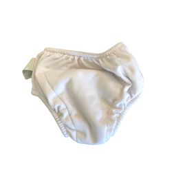 EUC 18 m Unisex Green Sprouts White Reuseable Washable Swim Diaper