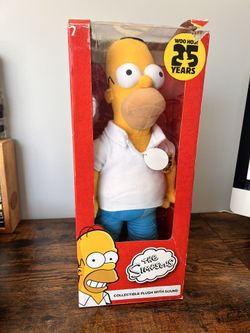 2013 Homer Simpson - The Simpsons Collectible Plush with Sound 25th Anniversary 