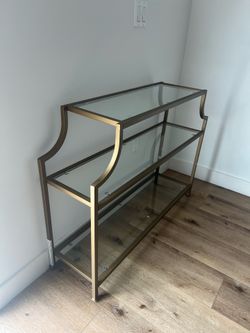 Glass & Steel Console Table