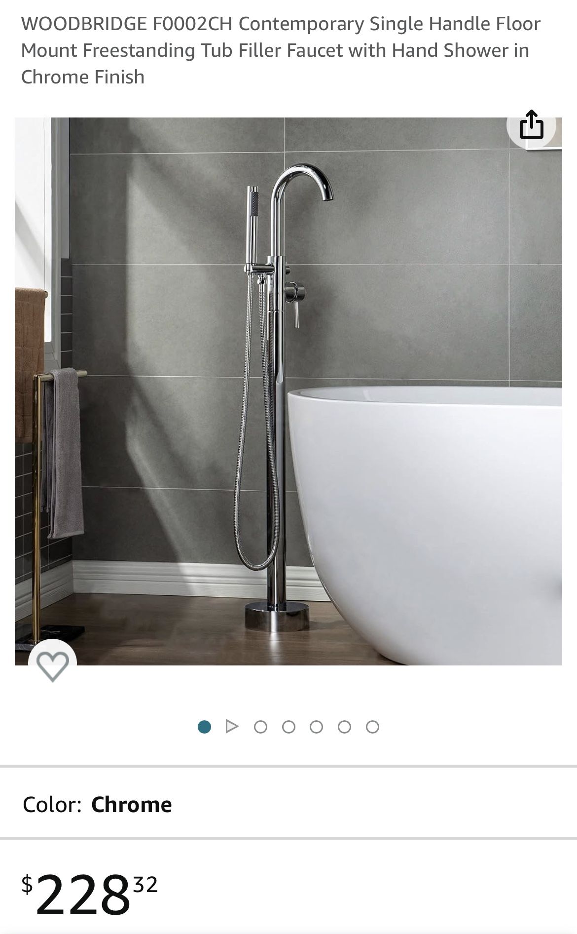 Single Handle Floor Mount Tub Faucet