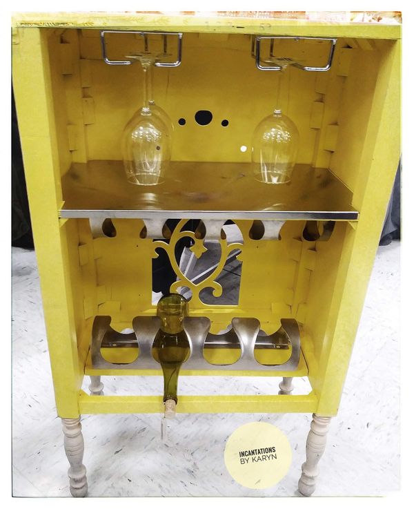 Repurposed 1930 S Radio Cabinet Wine Dry Bar For Sale In Cleveland