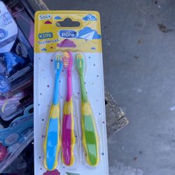 Kids Toothbrush 3 Pack .75 Cents