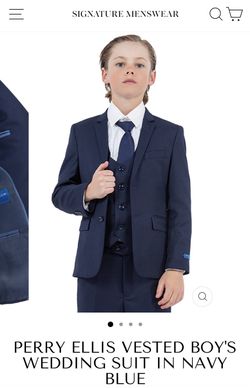 Perry Ellis Kids Navy Blue Suit Set