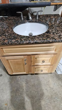 Vanity granite with sink