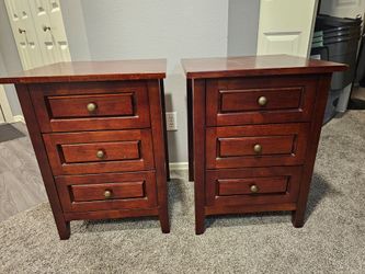 3-Drawer Nightstands, Set of 2