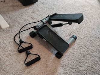 Stair stepper with resistance bands