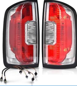 MOUTUX Tail Lights Compatible with GMC Canyon 2017-2022 Rear Light Lamp Assembly w/Bulbs Driver and Passenger Side Red/Clear Lens Luz Trasera  Brand M