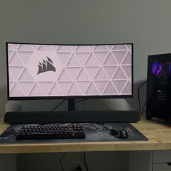 Gaming PC i7-13700K, 4070 Ti, Alienware AW3423DWF 34" Curved + Vizio Soundbar