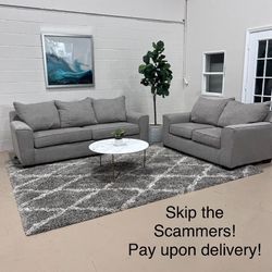 Ashley Furniture Faux Leather Sectional! 🚛 Delivery Available