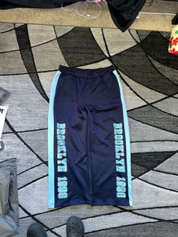 navy wide leg baggy sweatpants