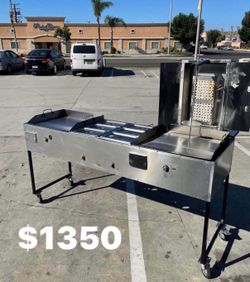 Nuevo carro para la comida caliente con quemador i mangera/ new gas propane steamers