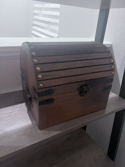 Wooden Mini Trunk For Trinkets Jewelry And Small Things Decor 