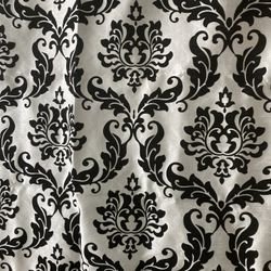SHOWER CURTAIN (FABRIC) BLACK & WHITE DESIGN