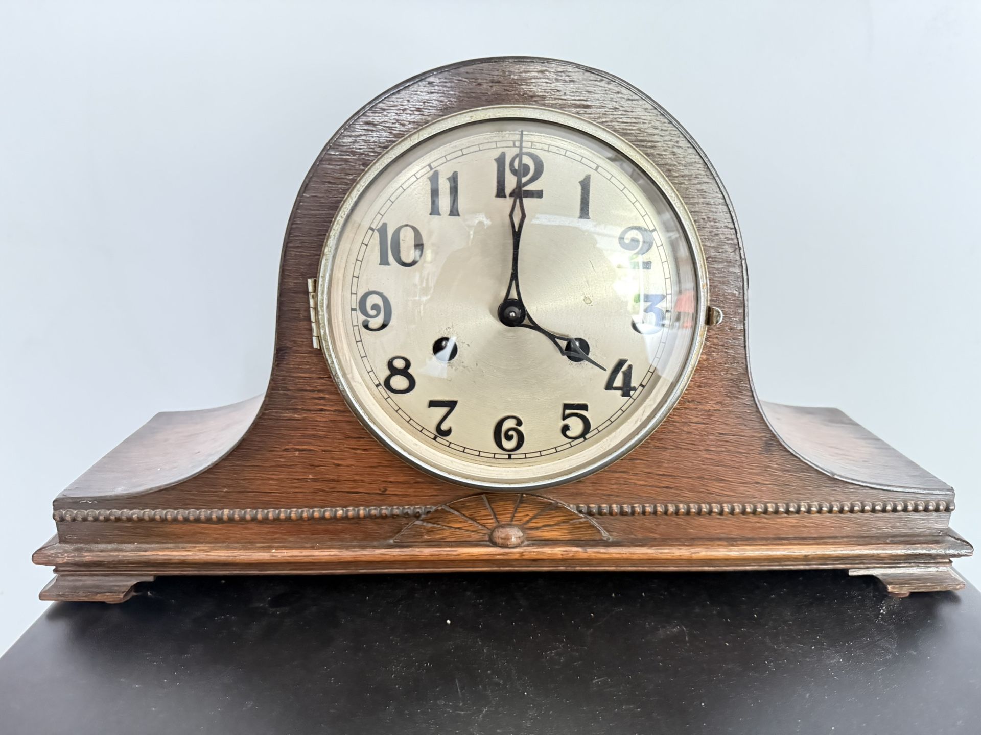 Antique Tambour Style Mantle Clock