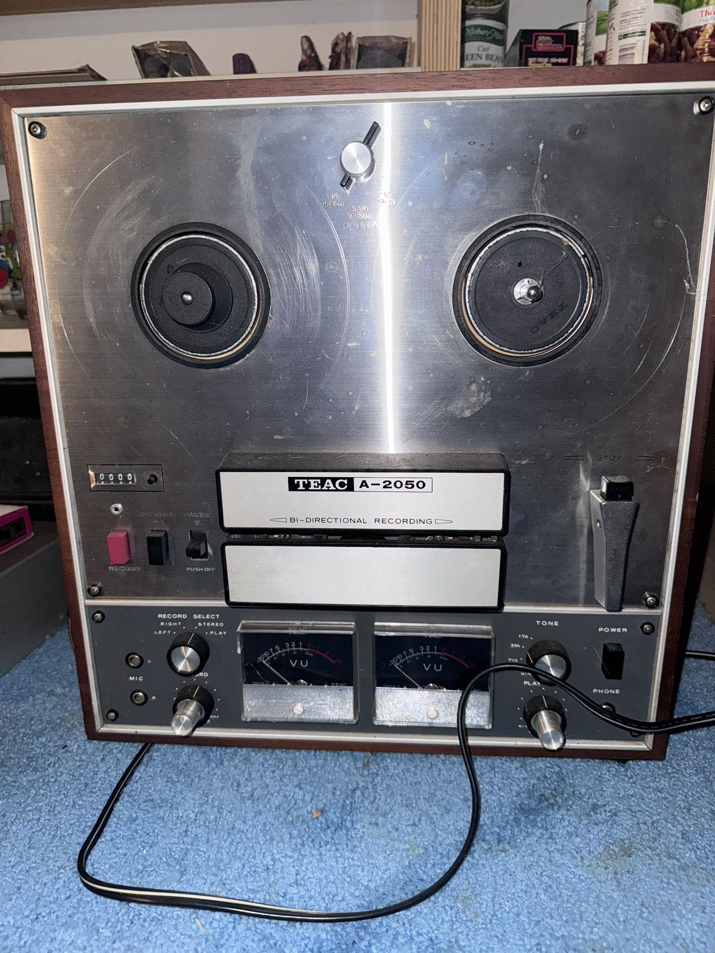 TEAC A-2050 reel-to-reel tape deck, manufactured in the 1970s