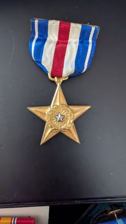 Post WWII Crimp Brooch Silver Star