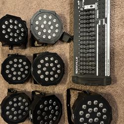 Rockville ROCKFORCE 384 Channel DMX Light/Fog Lighting Controller and lights