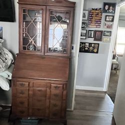 Antique Secretary And Hutch