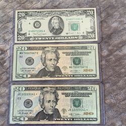 Billetes De 20 Con Estrellas Y Buena Serie 