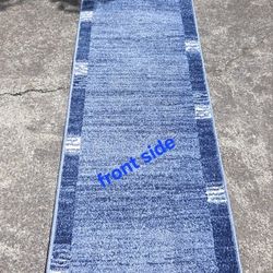 Blue Runner Rug 2ft X 6ft