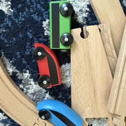 Wooden Toy Train And Tracks
