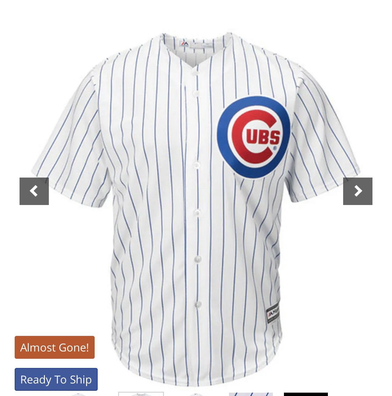 Chicago Cubs XXL Majestic Official Cool Base Jersey - White
