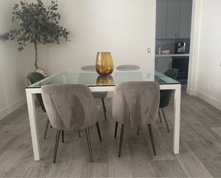 Glass Top Dining Table