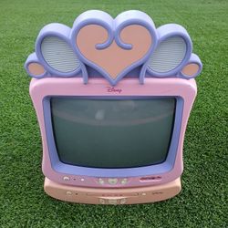 Disney Princess Pink 13" Crt Tv Please Read Description 