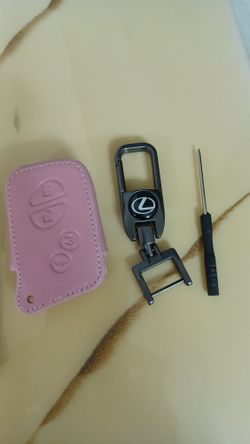 Leather Key Case Key fob Holder,Key fob Cover Replacement for 2005-2018 Lexus ES350 GS300 GS350 GS430 GS450h ISC IS250 IS350 LS460 LS600h Protective R