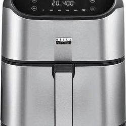 NEW-Bella Pro Stainless Steel 6-qt Air Fryer 