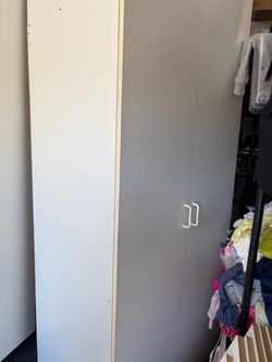 Tall garage cabinet size is 79x34x25