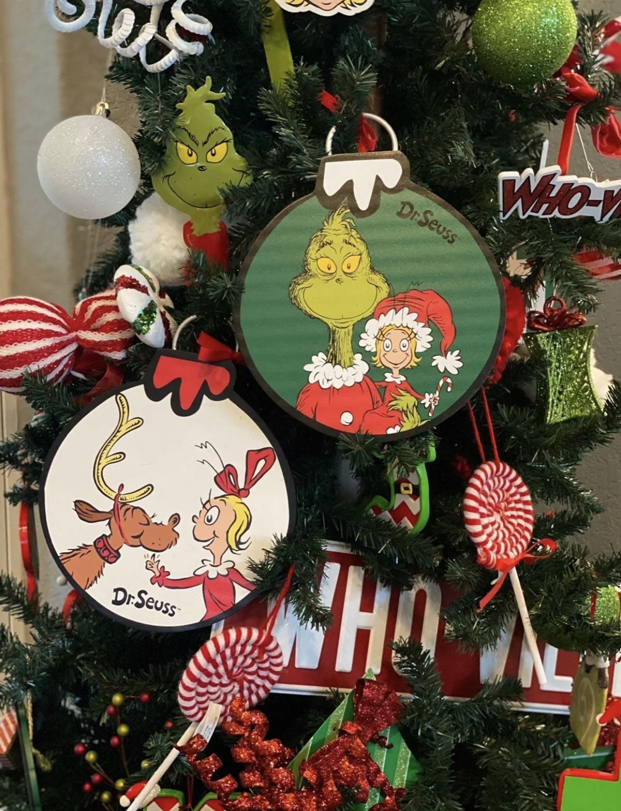 The grinch Large Wood Ornament Decor