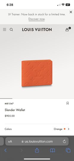 lv orange wallet