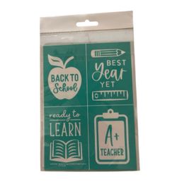 NWT Chalk Couture 5X7 New ‎ Reusable Transfer "Ready To Learn"