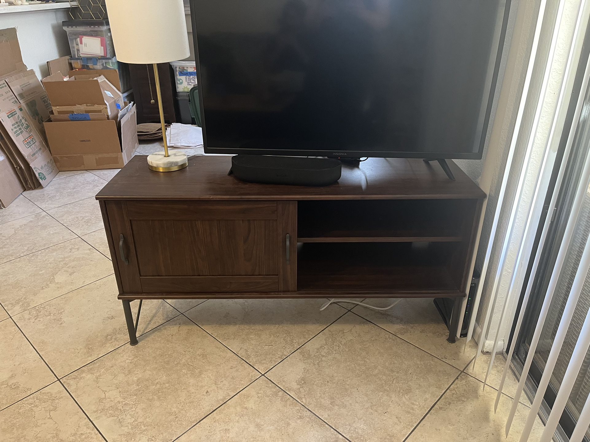 Wooden TV Stand With Storage