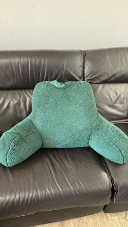 Green Sherpa Backrest Reading Pillow