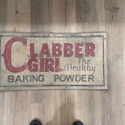 Antique Clabber Girl Sign