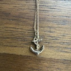 Anchor  Necklace Gold-To E 