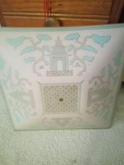 Vintage Etched Lamp Shade