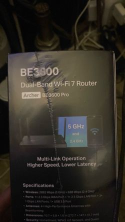 TP-Link Archer BE3600 Pro Wi-Fi 7 Router