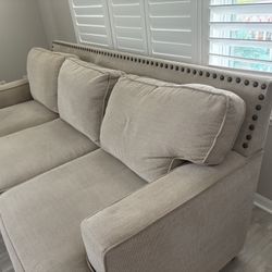 Beige Fabric Sofa