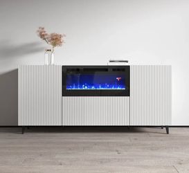 Brand New TV Stand with Fireplace / TV Stand con Chimenea Nuevo